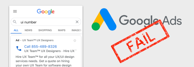 Google Ads UX Fail