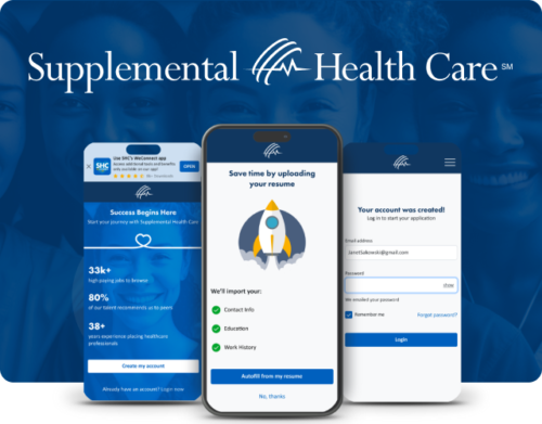 Supplemental Health Care asked us to redesign their job application to improve the user experience on mobile and desktop.