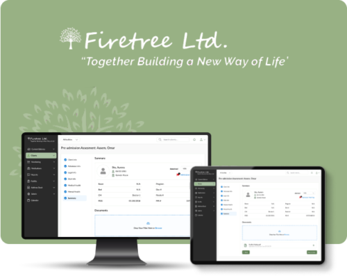 For our client, Firetree Ltd, we designed an enterprise web application for drug treatment software.