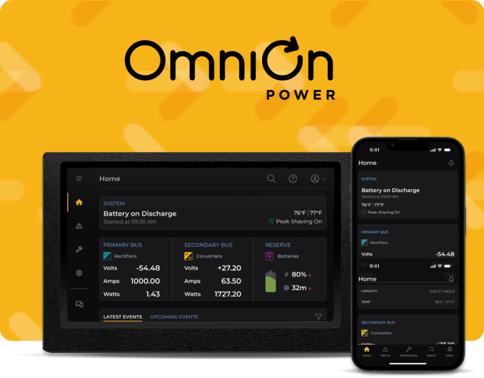 Omnion Portfolio on hardware and mobile device