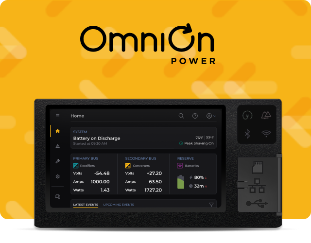 UX Team helped OmniOn Power design a new interface to be used on the front of power system equipment, as well as a mobile application and desktop.